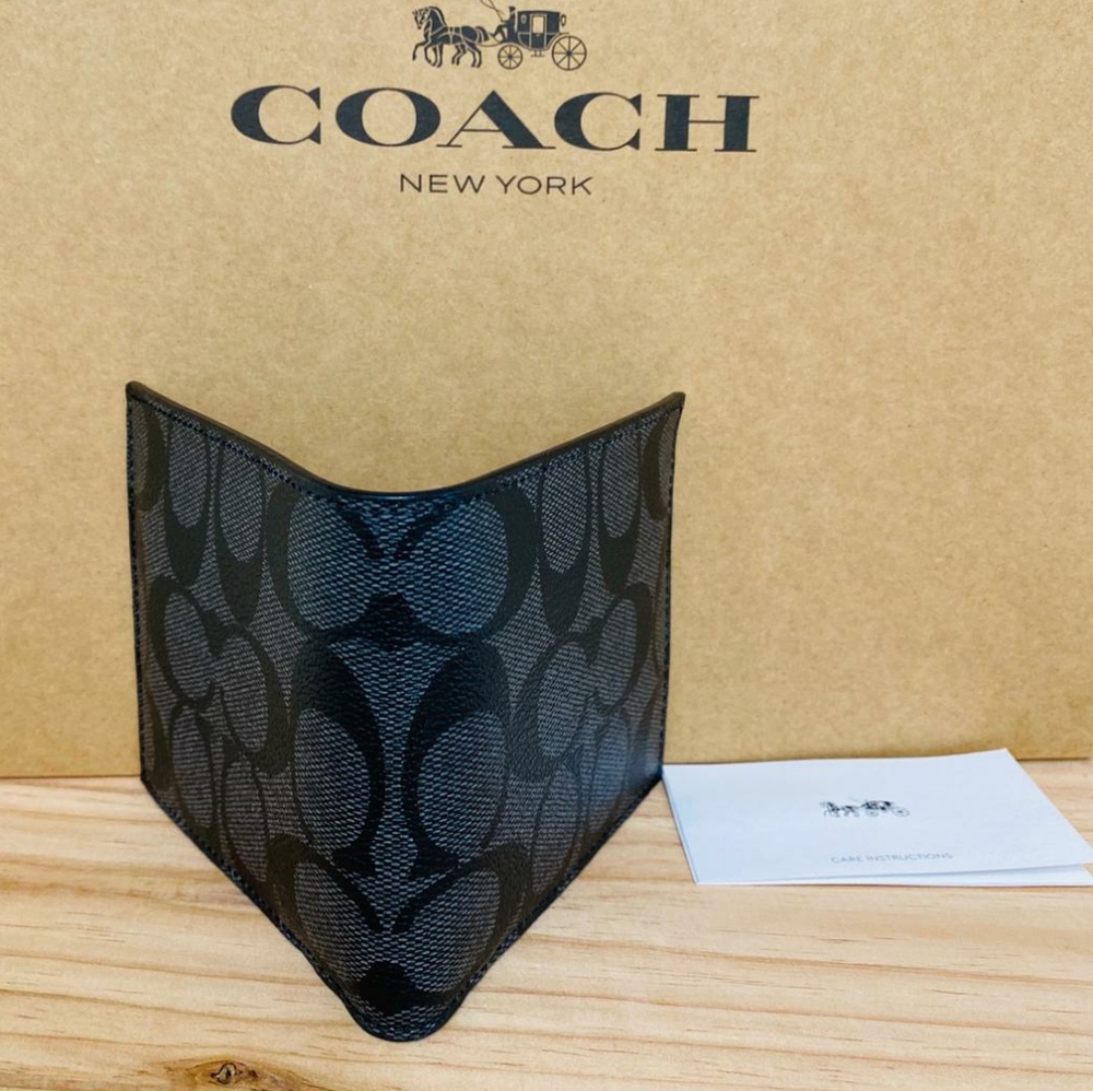 ⚜COACH Double Billfold Wallet In Signature Canvas - Picture 3 of 5